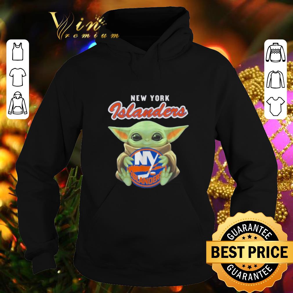 Cool Star Wars Baby Yoda hug New York Islanders shirt 4 - Cool Star Wars Baby Yoda hug New York Islanders shirt