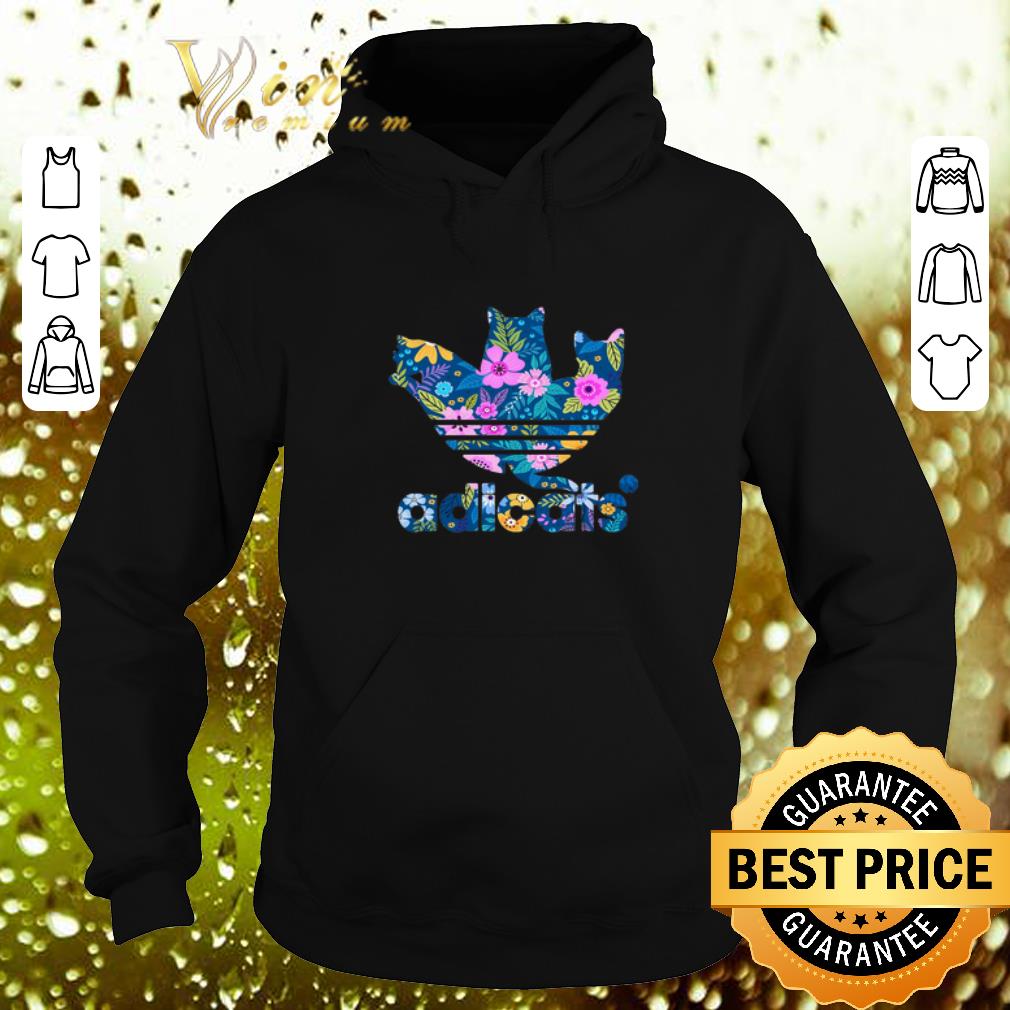 Cool adicats flowers adidas floral cat shirt 4 - Cool adicats flowers adidas floral cat shirt