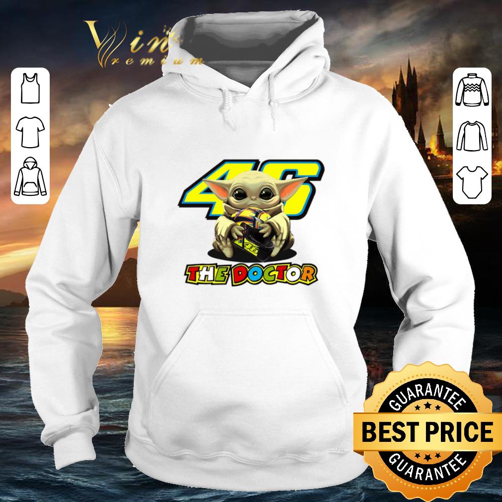 Official Baby Yoda hug 46 The Doctor Valentino Rossi Star Wars shirt 4 - Official Baby Yoda hug 46 The Doctor Valentino Rossi Star Wars shirt