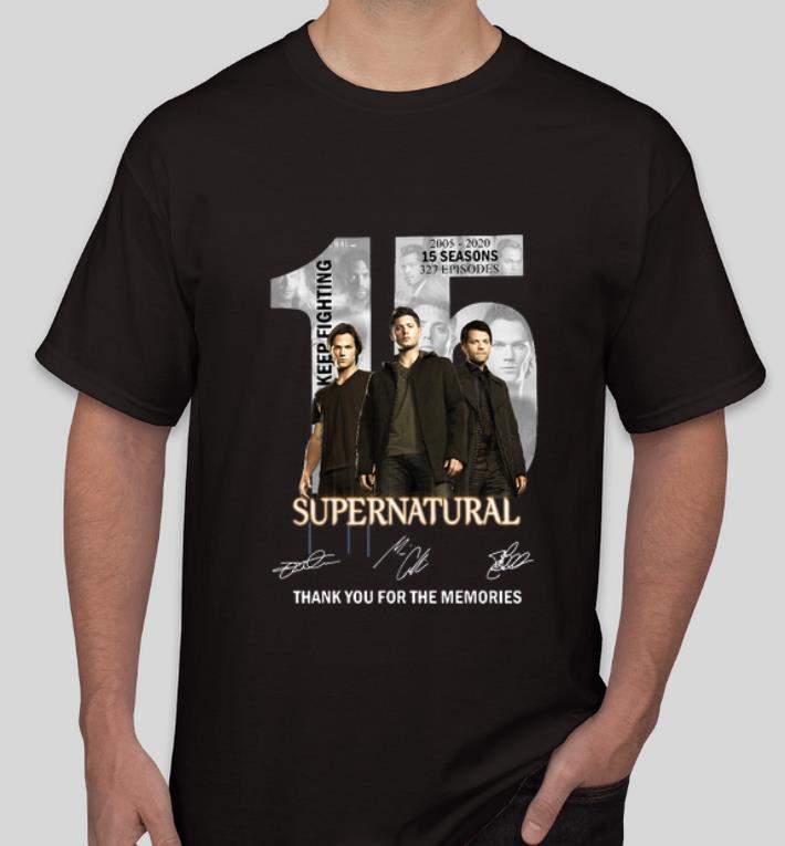 Original 15 Years Of Supernatural 2005 2020 15 Seasons 237 Episodes Signatures shirt 4 - Original 15 Years Of Supernatural 2005 2020 15 Seasons 237 Episodes Signatures shirt