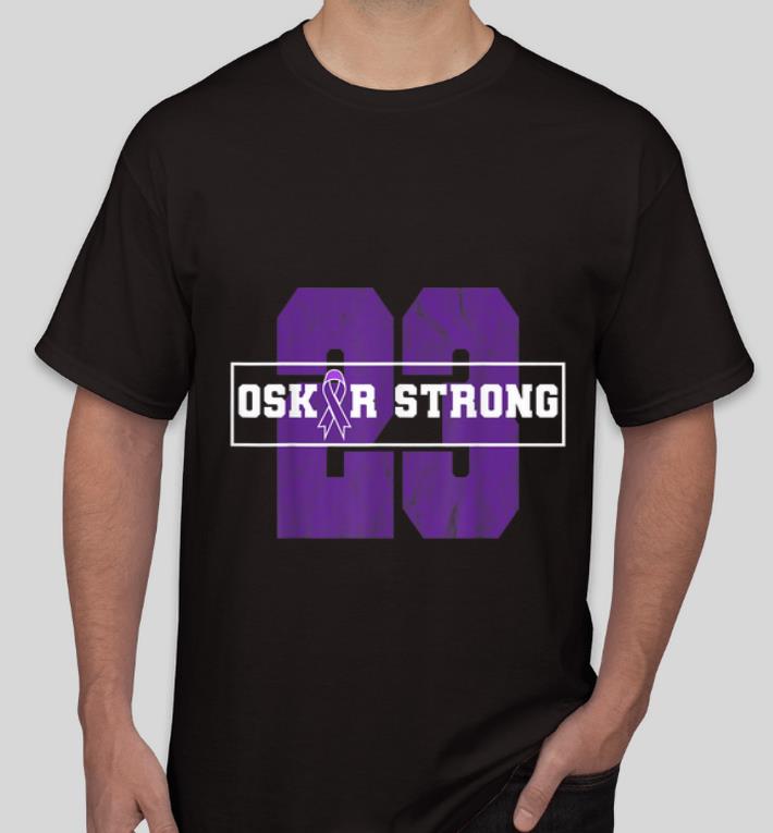 Top 23 Purple Ribbon Oskar Strong Fight Against Cancer shirt 4 - Top 23 Purple Ribbon Oskar Strong Fight Against Cancer shirt