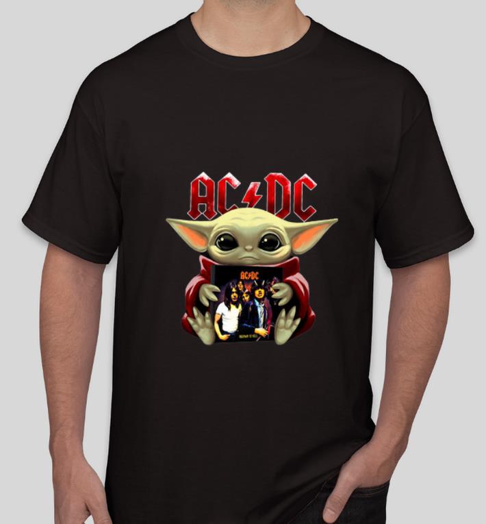 Great Star Wars Baby Yoda Hug ACDC shirt 4 - Great Star Wars Baby Yoda Hug ACDC shirt