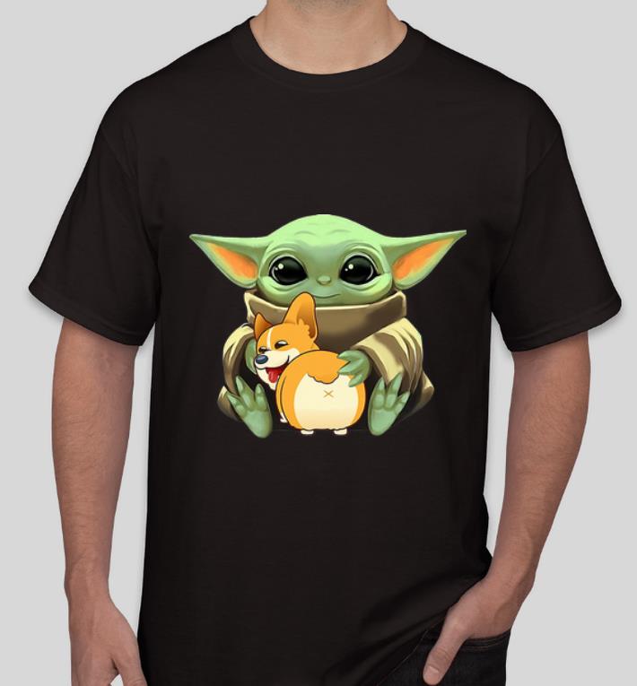 Premium Star Wars Baby Yoda Hug Corgi shirt 4 - Premium Star Wars Baby Yoda Hug Corgi shirt