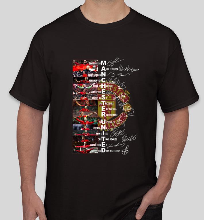 Awesome Manchester United David Beckham Alex Ferguson Bobby Charlton Signatures shirt 4 - Awesome Manchester United David Beckham Alex Ferguson Bobby Charlton Signatures shirt