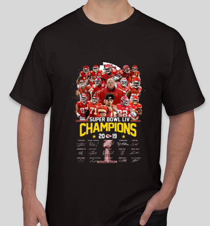 Nice Kansas City Chiefs Super Bowl LIV Champions 2019 Signatures shirt 4 - Nice Kansas City Chiefs Super Bowl LIV Champions 2019 Signatures shirt