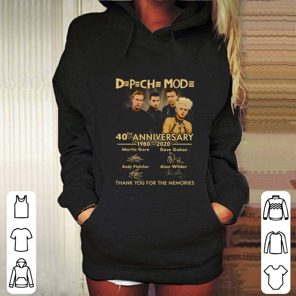 Official Depeche Mode 40th anniversary 1980 2020 signature thank memories shirt 4 - Official Depeche Mode 40th anniversary 1980 2020 signature thank memories shirt