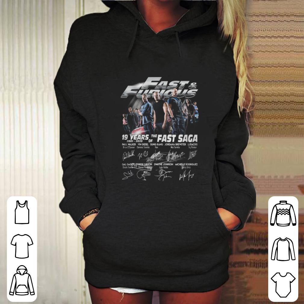 Official Fast Furious 19 years of the Fast Saga 2001 2020 signatures shirt 4 - Official Fast & Furious 19 years of the Fast Saga 2001 2020 signatures shirt