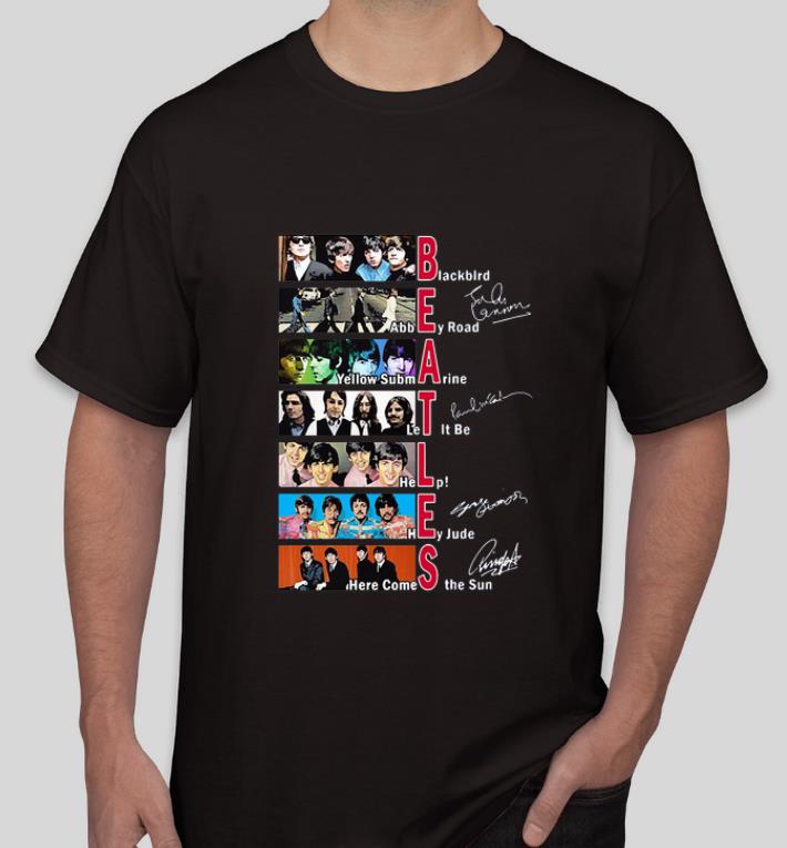 Original Beatles Blackbird Abbey Road Yellow Submarine Signatures shirt 4 - Original Beatles Blackbird Abbey Road Yellow Submarine Signatures shirt