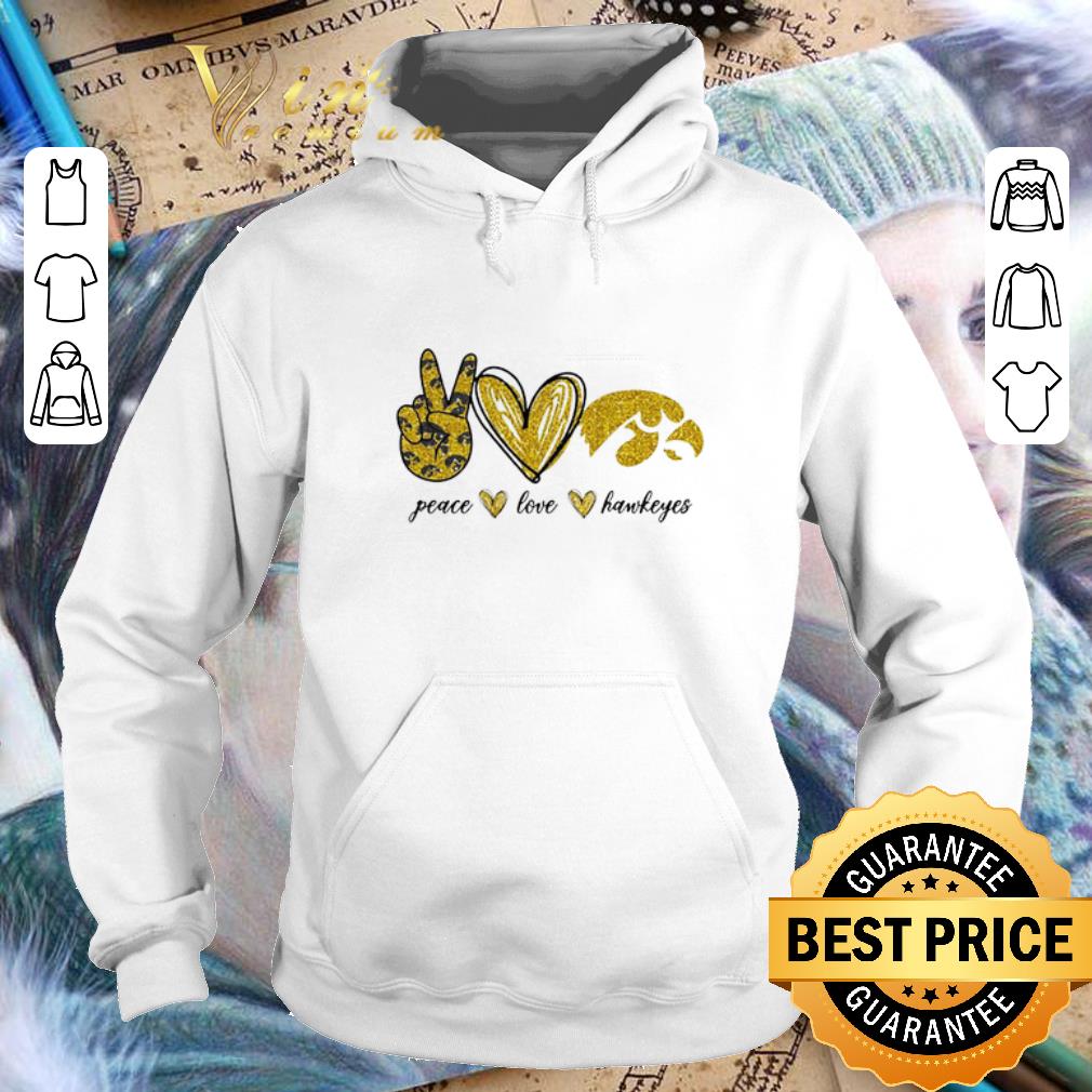 Nice Peace Love Iowa Hawkeyes logo shirt 4 - Nice Peace Love Iowa Hawkeyes logo shirt