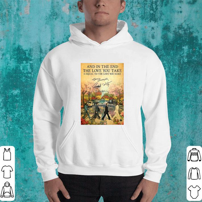 Official The Beatles The End Lyrics And In The End The Love You Take Signatures shirt Official The Beatles The End Lyrics And In The End The Love You Take Signatures shirt 4 - Official The Beatles The End Lyrics And In The End The Love You Take Signatures shirt