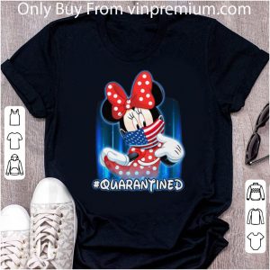 Premium Minnie Mouse Face Mask #Quarantined Covid-19 American Flag shirt