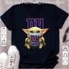 Awesome Star Wars Baby Yoda Face Mask Hug New York Giants shirt