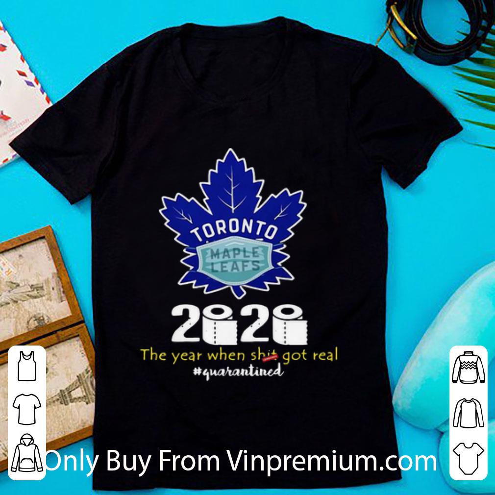 Original Toronto Maple Leafs Mask 2020 The Year When Shit Got Real #Quarantined shirt