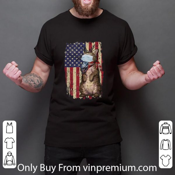 Top Cat Mask American Flag Quarantine shirt