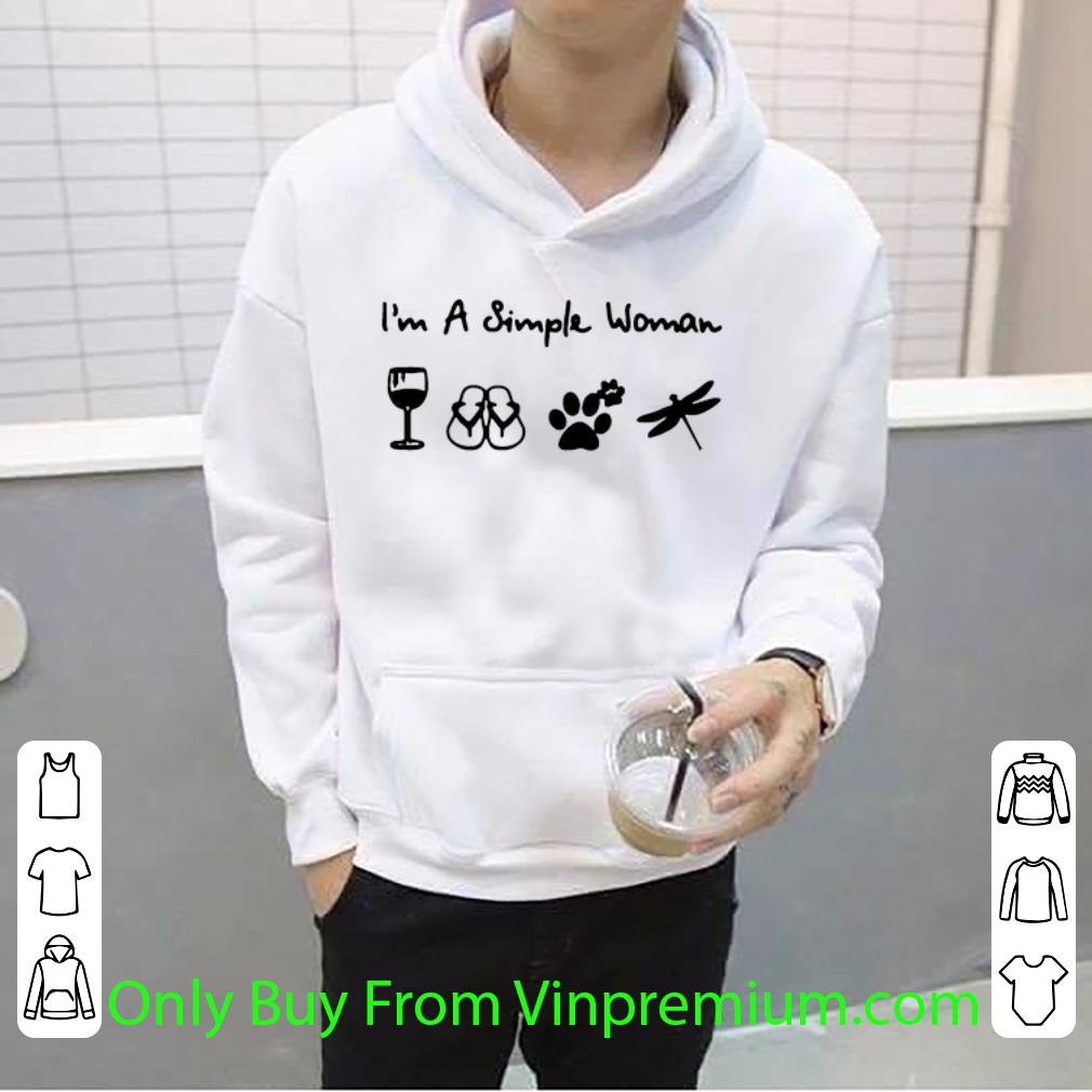 2b713040 nice a simple woman crewneck dragonfly wine and dog shirt 4 - Nice A Simple Woman Crewneck Dragonfly Wine And Dog shirt