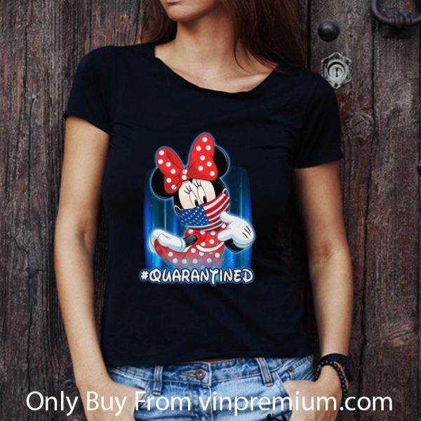 Premium Minnie Mouse Face Mask #Quarantined Covid-19 American Flag shirt