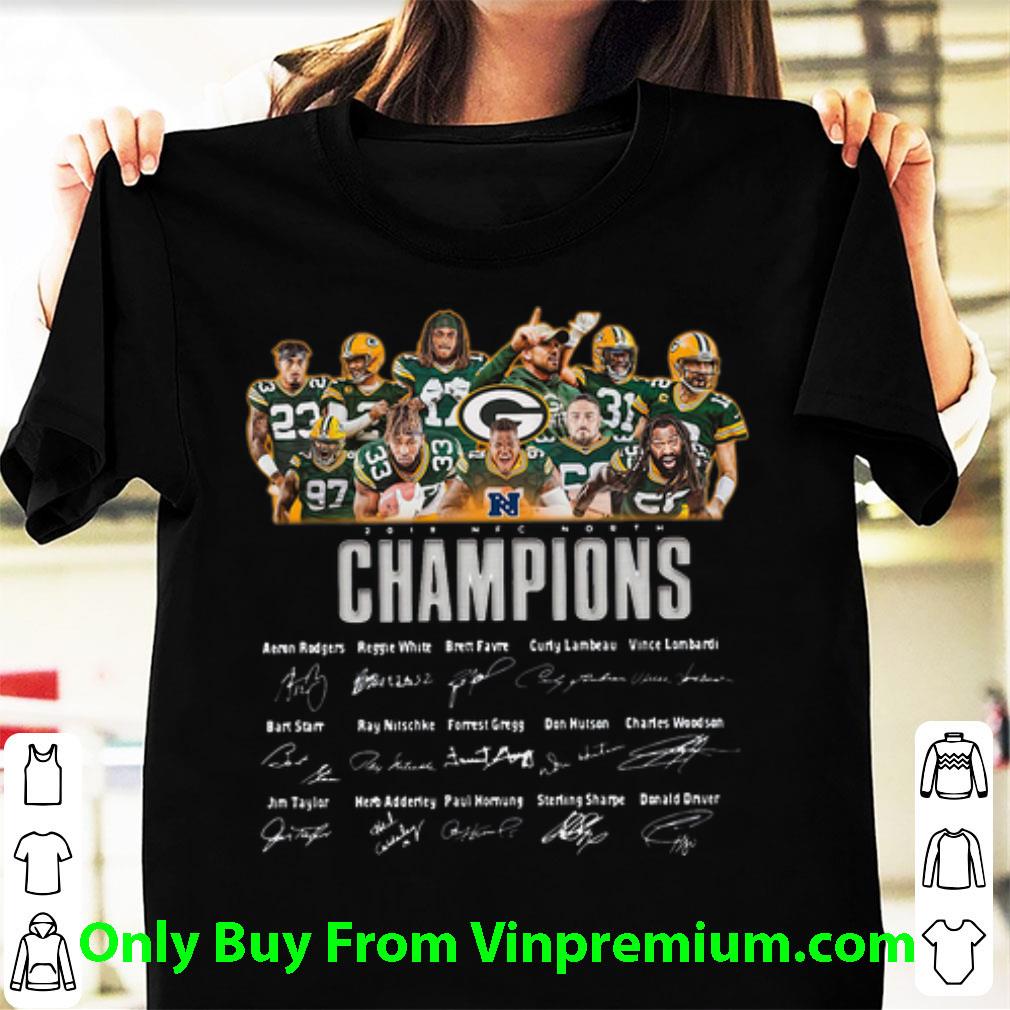 Hot Green Bay Packers 2019 NFC North Champions Signatures shirt