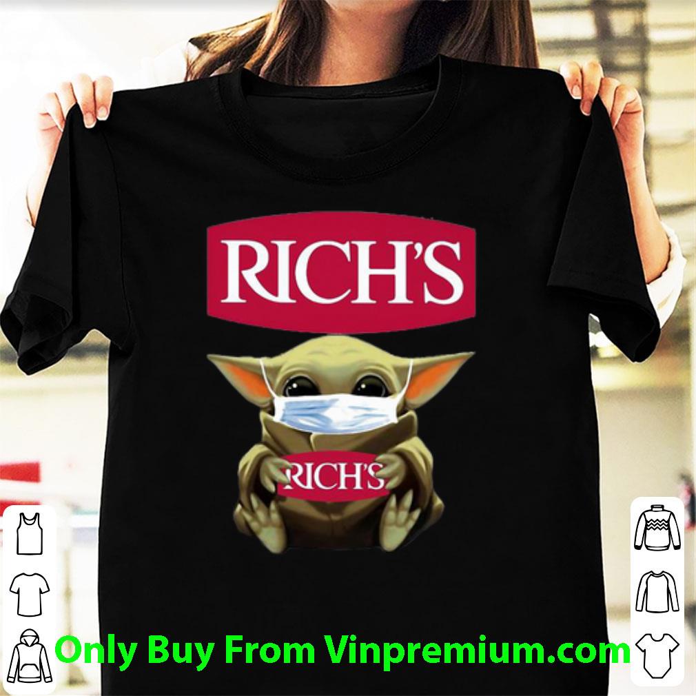 Awesome Star Wars Baby Yoda Mask Rich Products Covid-19 shirt