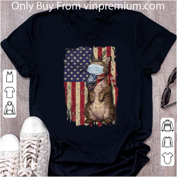 Top Cat Mask American Flag Quarantine shirt