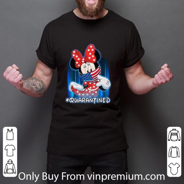 Premium Minnie Mouse Face Mask #Quarantined Covid-19 American Flag shirt
