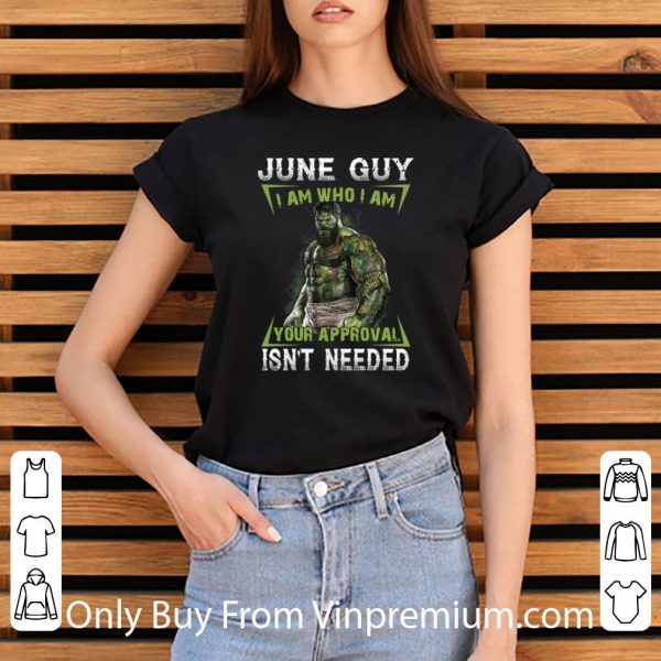 Awesome Hulk June Guy I Am Who I Am Your Approval Isn't Needed shirt