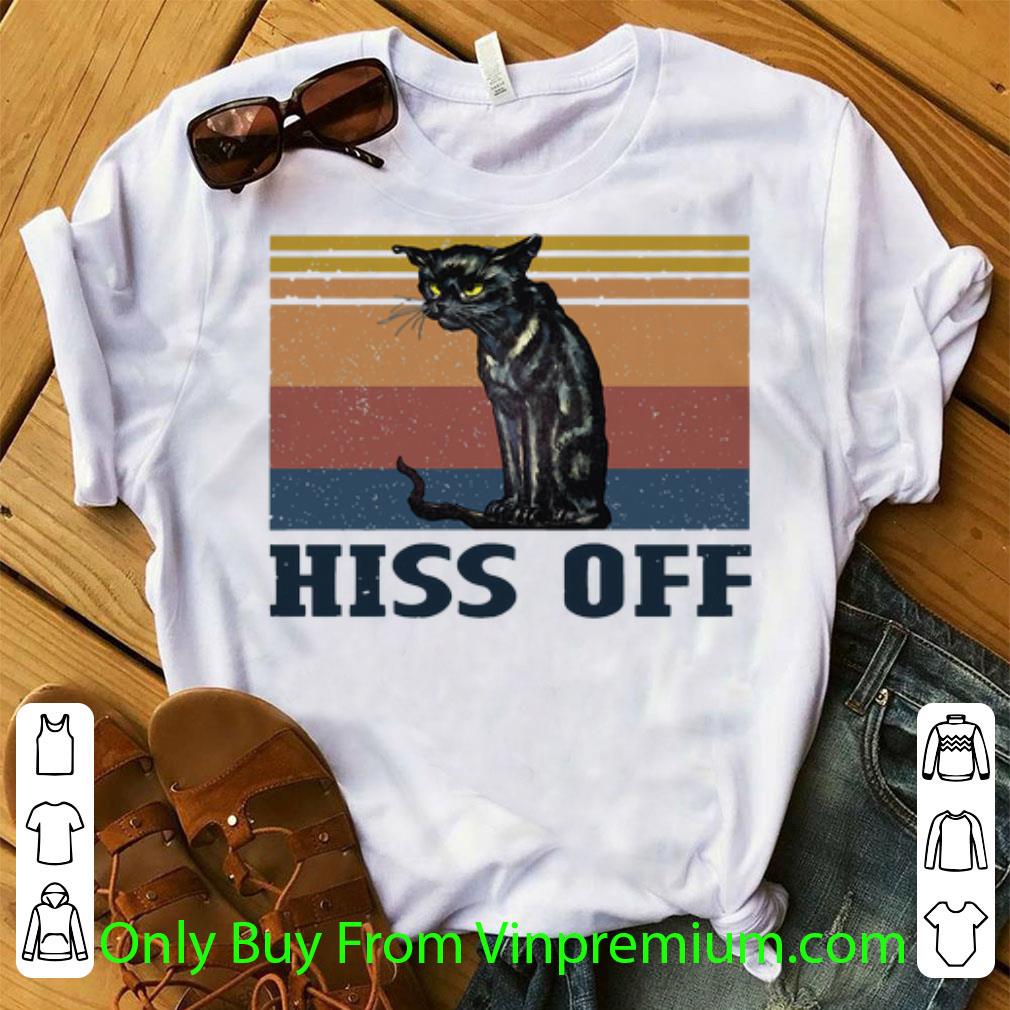 Official Vintage Black Cat Hiss Off shirt