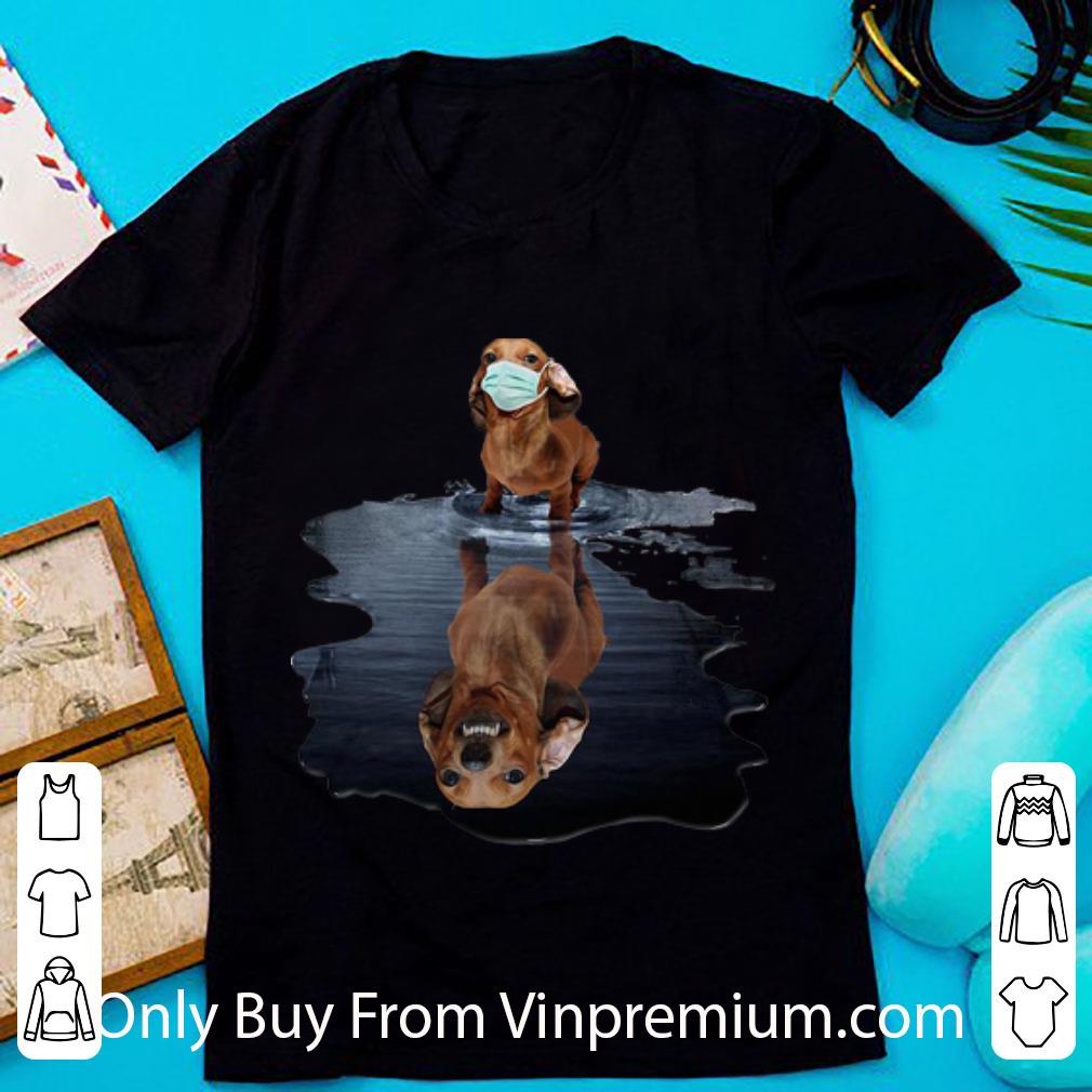 Nice Dachshund Face Mask Water Reflection shirt