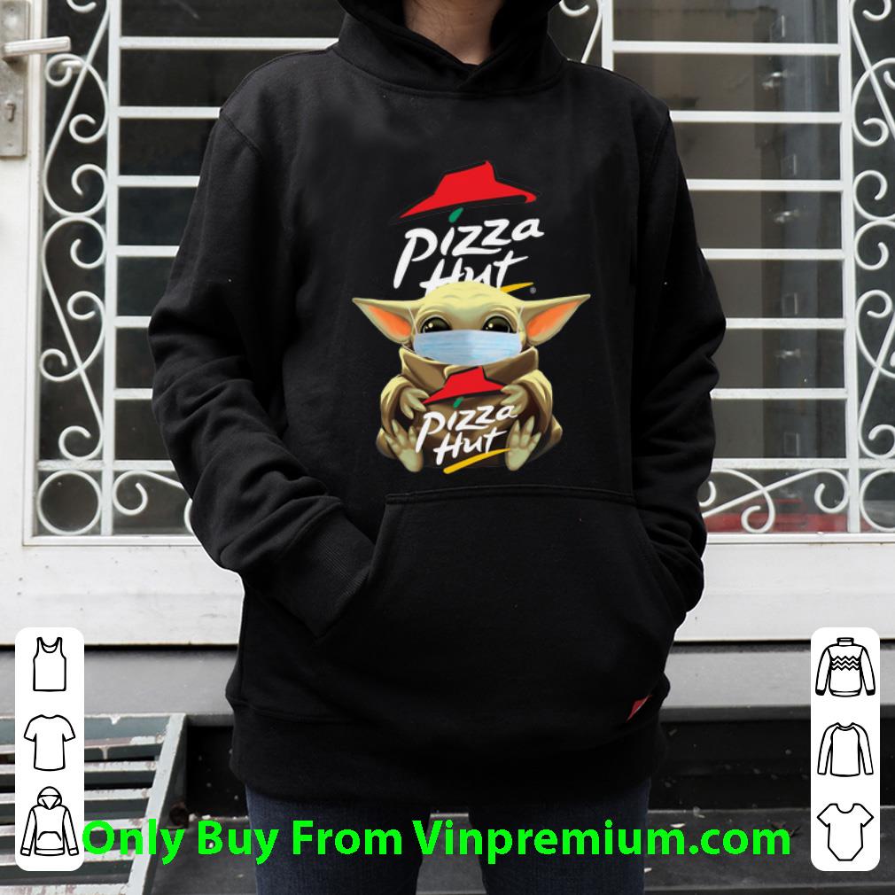 9ac75a68 original star wars baby yoda mask hug pizza hut shirt 4 - Original Star Wars Baby Yoda Mask Hug Pizza Hut shirt