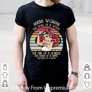 Hot Vintage San Francisco 49ers Woman The Soul Of A Witch The Heart Of A Hipple shirt