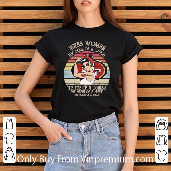Hot Vintage San Francisco 49ers Woman The Soul Of A Witch The Heart Of A Hipple shirt