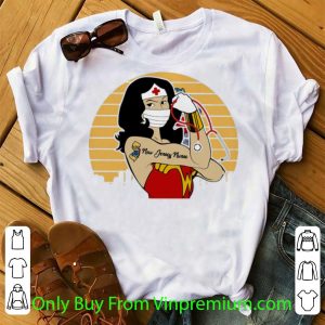 Hot Vintage Wonder Woman Tattoos New Jersey Nurse Covid-19 shirt