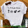 Nice A Simple Woman Crewneck Dragonfly Wine And Dog shirt