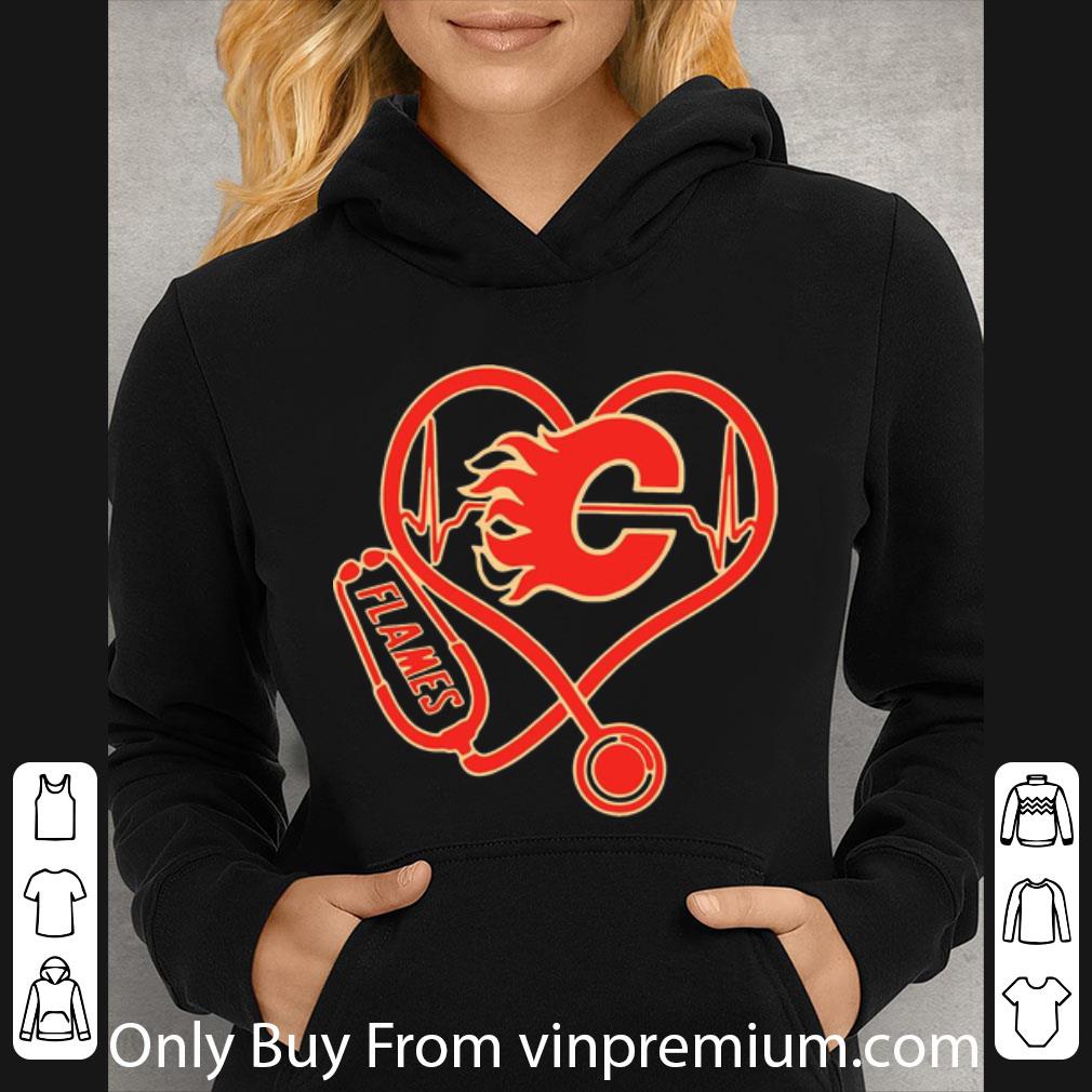 b65cdb01 top calgary flames heartbeat nurse stethoscope shirt 4 - Top Calgary Flames Heartbeat Nurse Stethoscope shirt