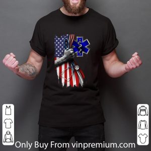 Official EMT Emergency Medical Technician Stethoscope American Flag shirt