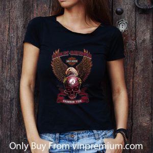 Great Motor Harley Davidson Cycles Skull Alabama Crimson Tide shirt 2