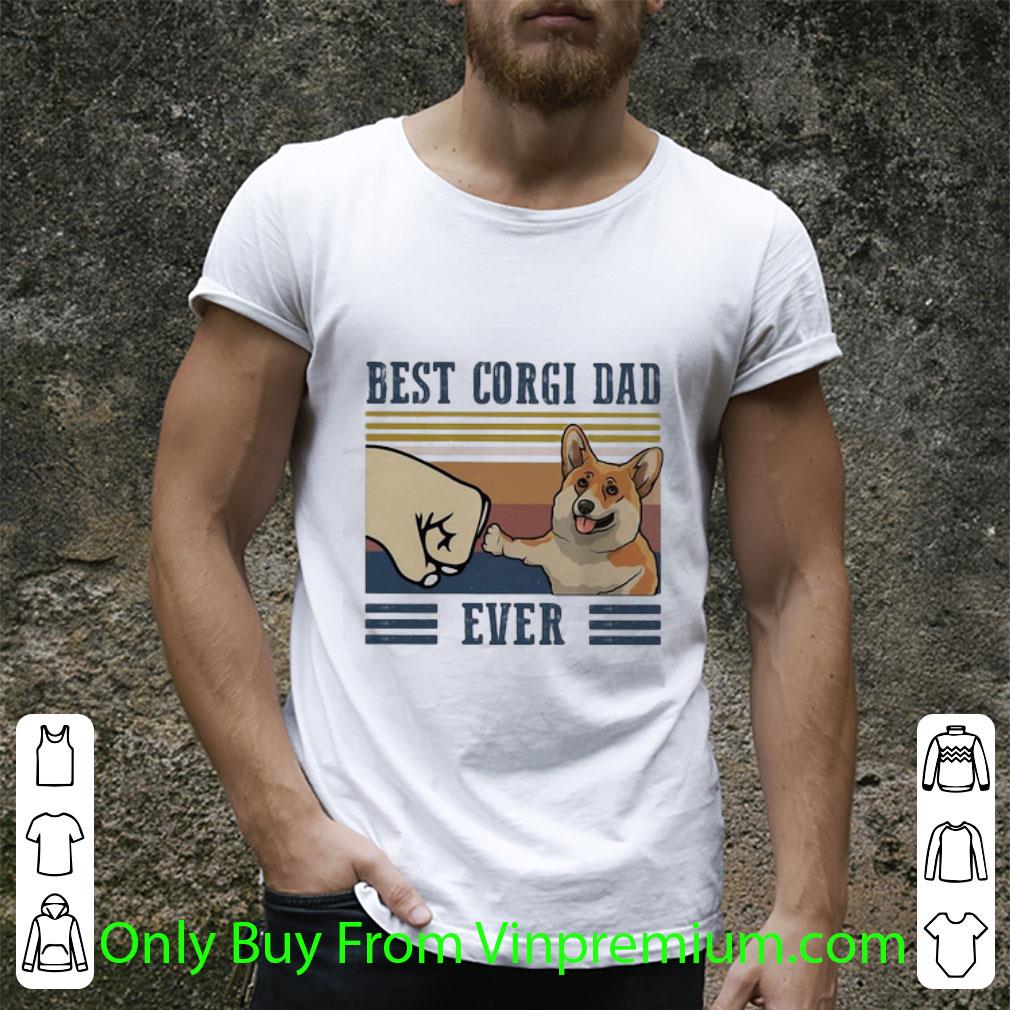 Top Vintage Best Corgi Dad Ever Father's Day shirt