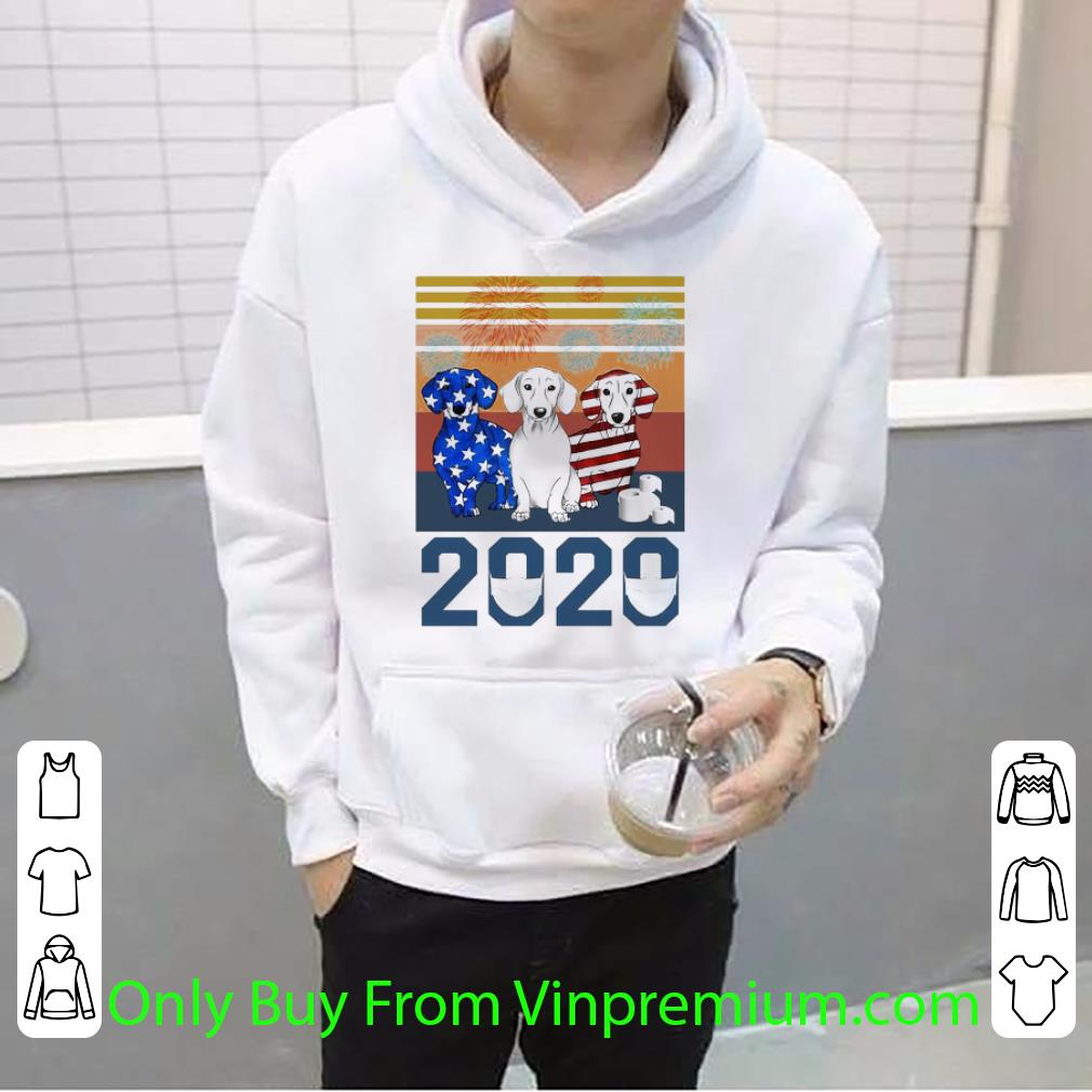 0d50e5da premium vintage dachshund independence day 2020 mask shirt 4 - Premium Vintage Dachshund Independence Day 2020 Mask shirt
