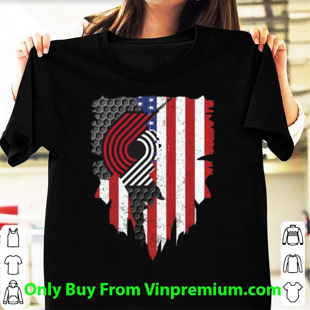 Original Portland Trail Blazers American Flag shirt