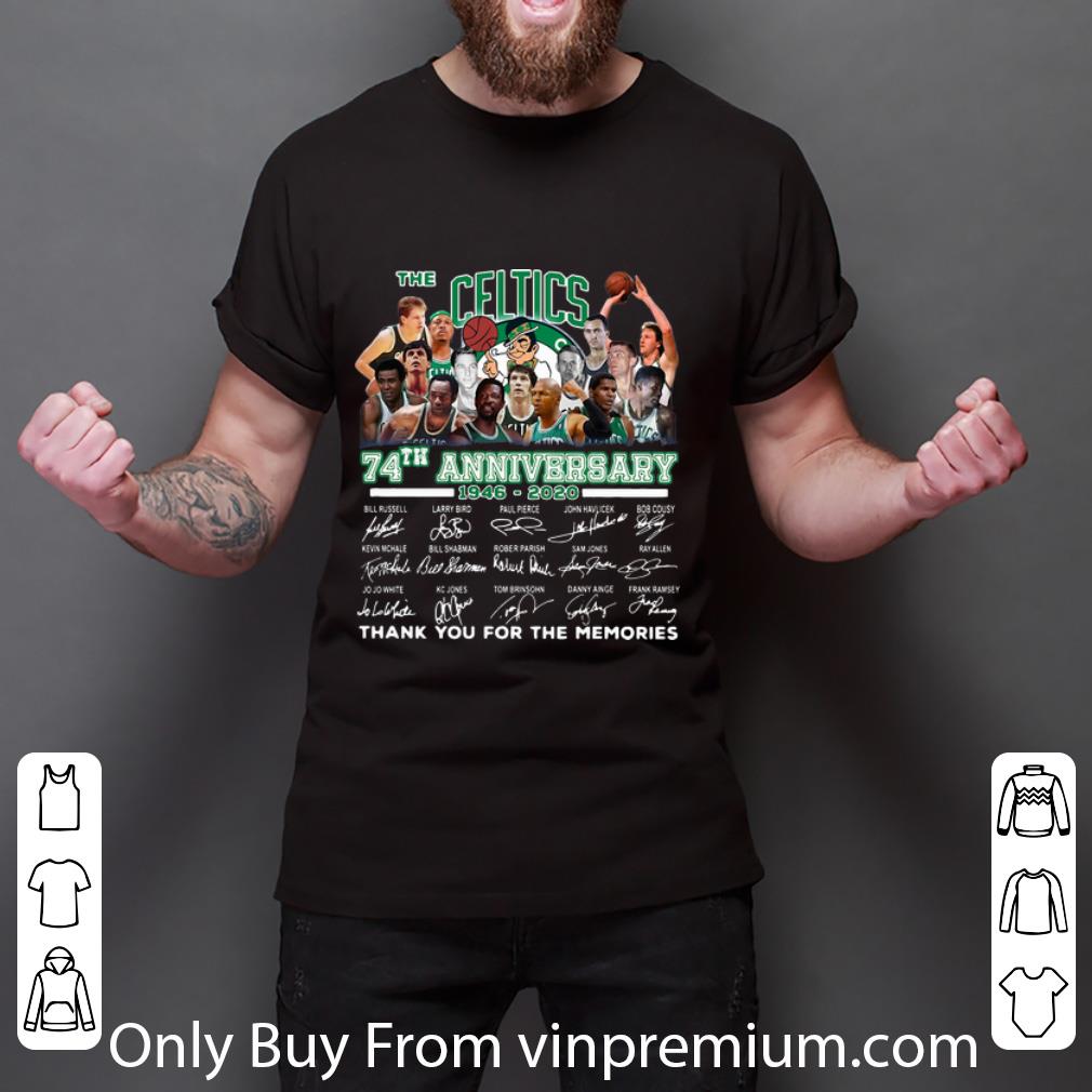 Premium The Celtics 74th Anniversary Thank You For The Memories Signatures shirt