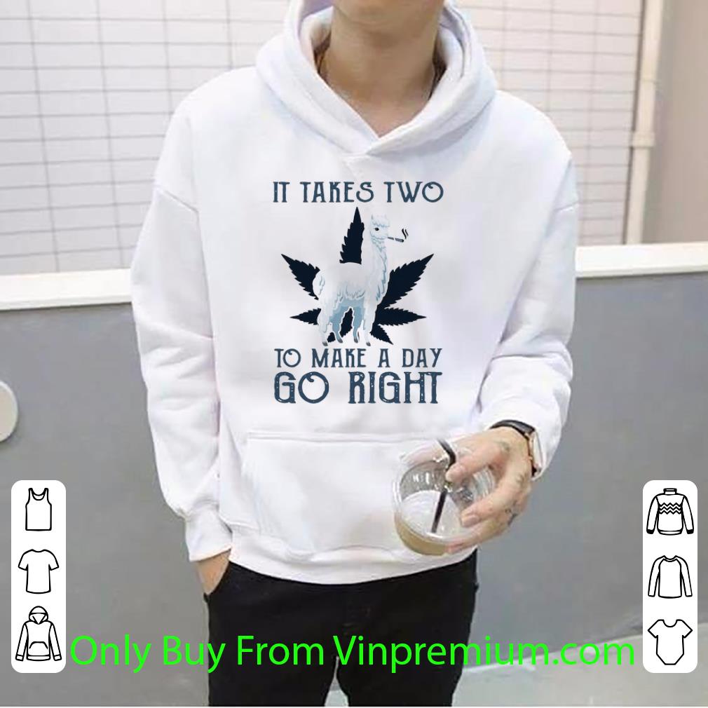 18c661f7 pretty llama weed it takes two to make a day go right shirt 4 - Pretty Llama Weed It Takes Two To Make A Day Go Right shirt