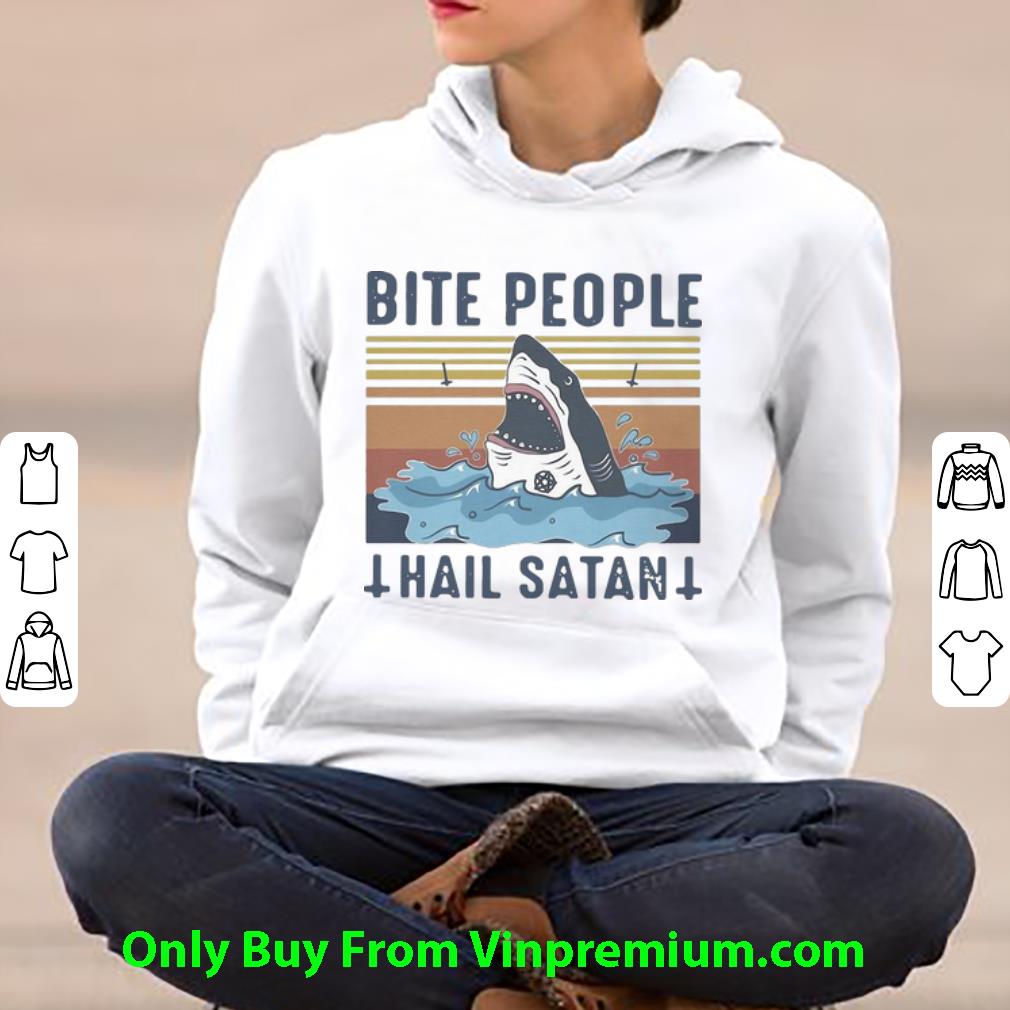 1da3b48e official vintage shark bite people hail satan shirt 4 - Official Vintage Shark Bite People Hail Satan shirt