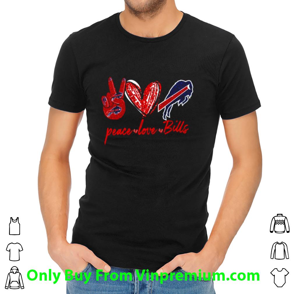 Hot Peace Love And Buffalo Bills Glitter shirt