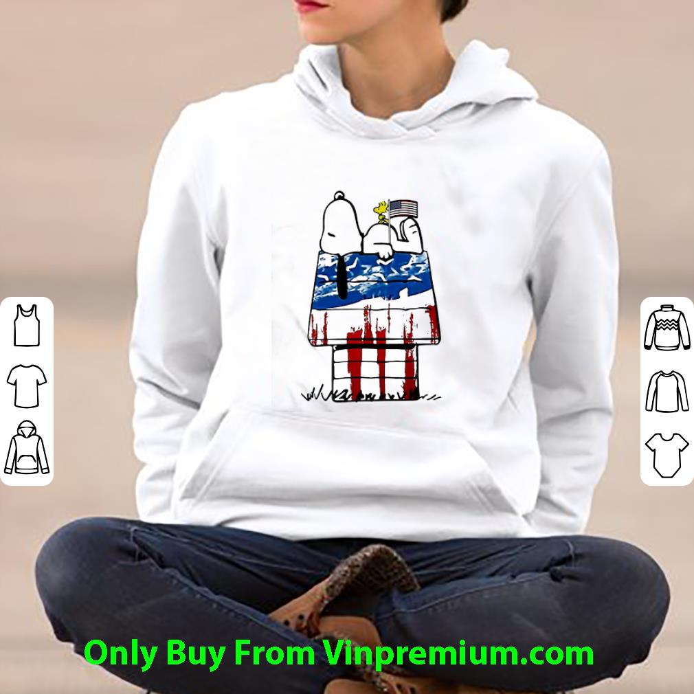 231feab1 official snoopy woodstock house american flag independence day shirt 4 - Official Snoopy Woodstock House American Flag Independence Day shirt