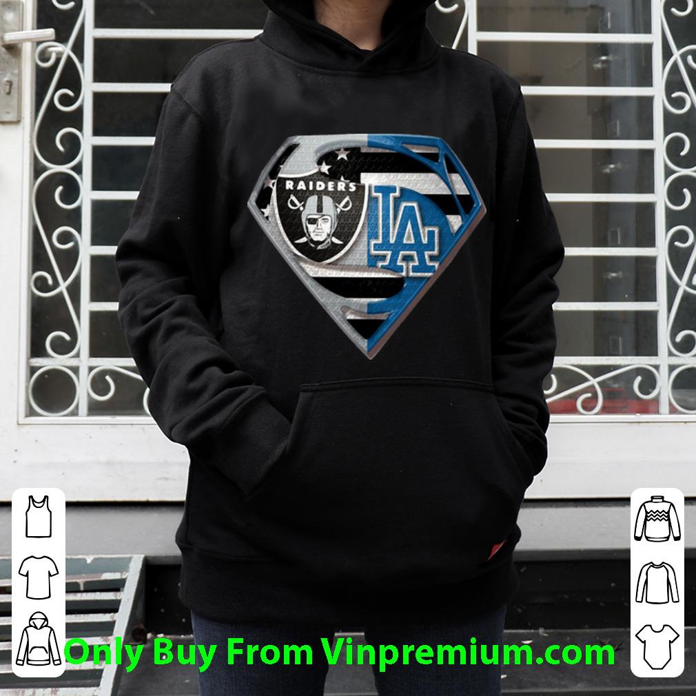 28d3b139 top superman oakland raiders and los angeles dodgers shirt 4 - Top Superman Oakland Raiders And Los Angeles Dodgers shirt