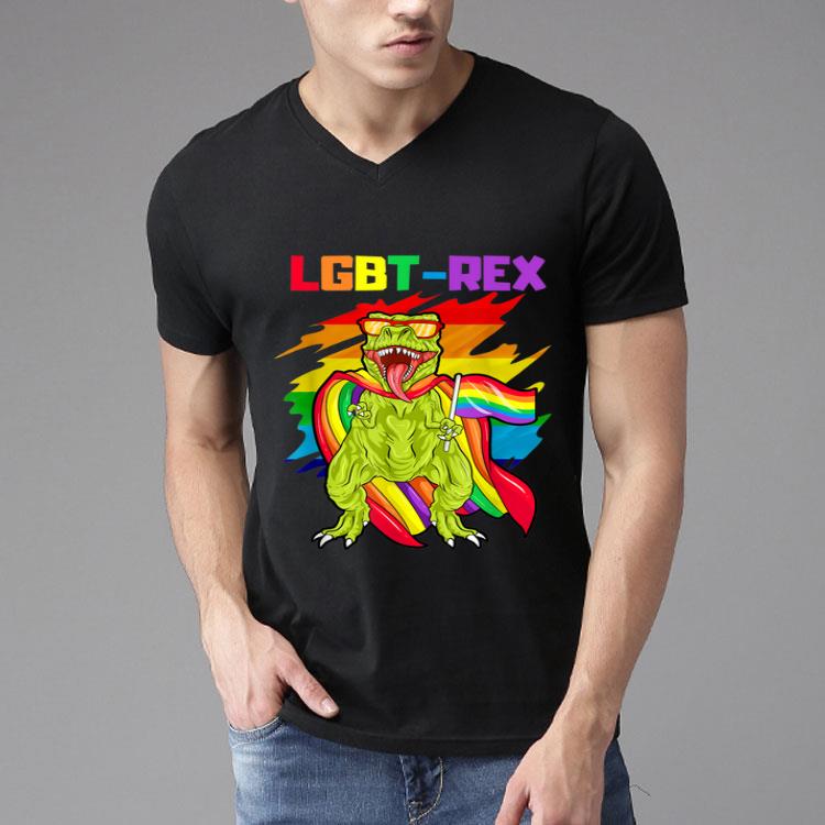 Gay Dinosaur Gift LGBT-Rex Funny Rainbow Pride Flag Parade Shirt