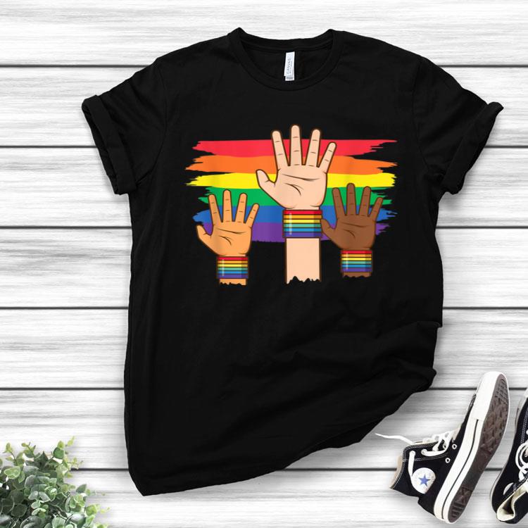 Cute Rainbow LGBT Queer Homo Lesbian Gay Heart Valentines Shirt