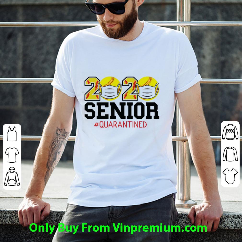 Original 2020 Baseball Mask Senior #Quarantined Covid-19 shirt