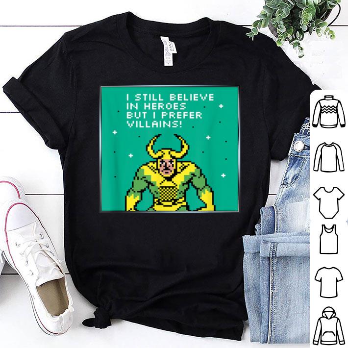 Loki Prefers 8-Bit Pixelated Villains Graphic Shirt
