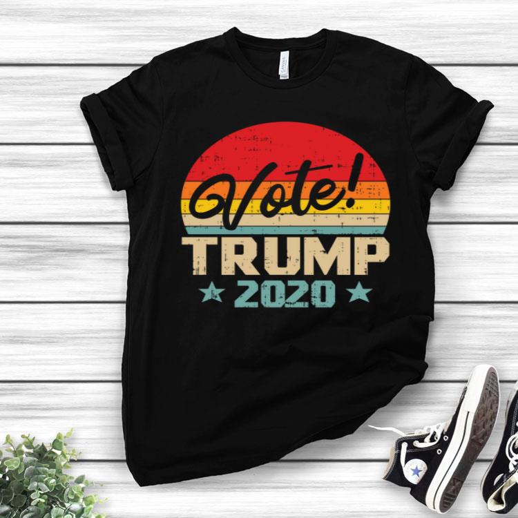 Vote Trump 2020 Sunset Retro Donald For President Gop Gift Shirt