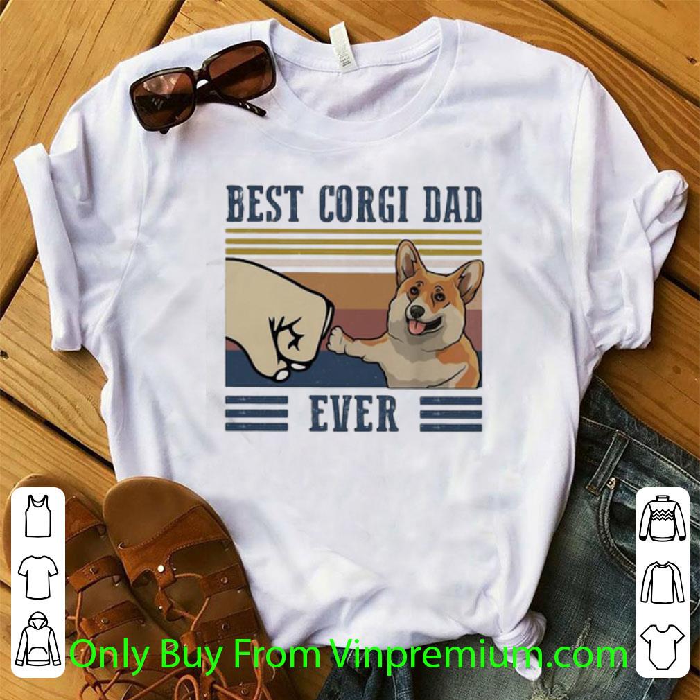 Top Vintage Best Corgi Dad Ever Father's Day shirt